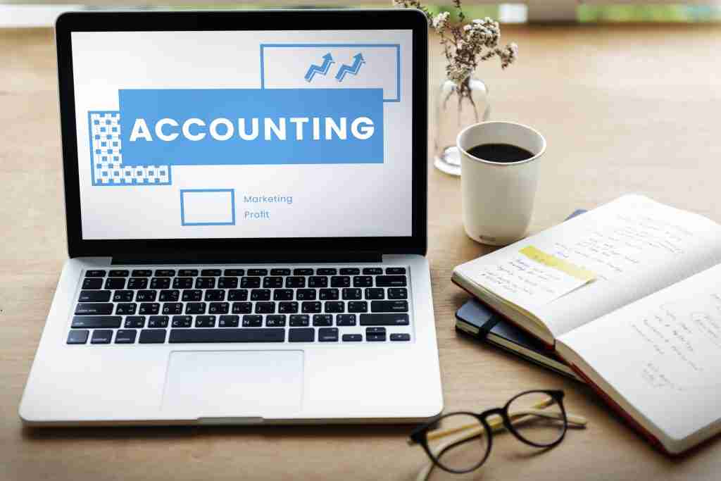accounting written on laptop screen